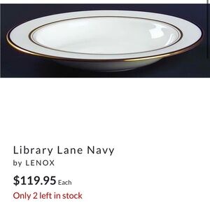 NEW- Kate Spade Lenox Library Lane soup/pasta bowl